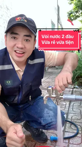 Vòi nước 2 đầu này k những rẻ mà còn tiện nữa #vannuoc2daura#voinuoc2dau#voichia2dau