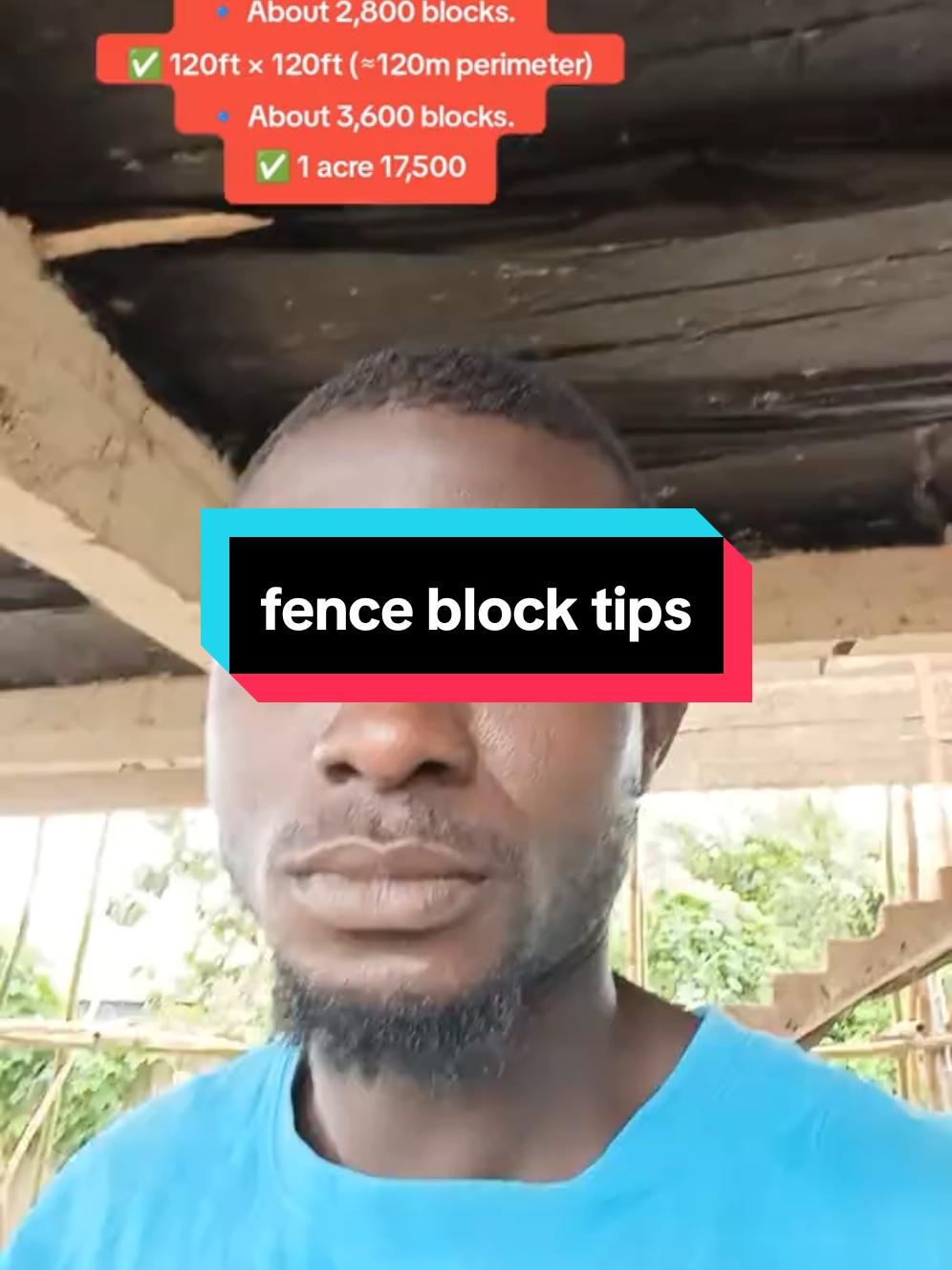 perimeter fence  60ft × 60ft (≈60m perimeter) 🔹 About 1,800 blocks (including extras for waste). ✅ 60ft × 120ft (≈90m perimeter) 🔹 About 2,800 blocks. ✅ 120ft × 120ft (≈120m perimeter) 🔹 About 3,600 blocks. 1 acre 17,500 #built_by_harolay #harolay_the_builder #harolay_engineering_services #construction #fence 