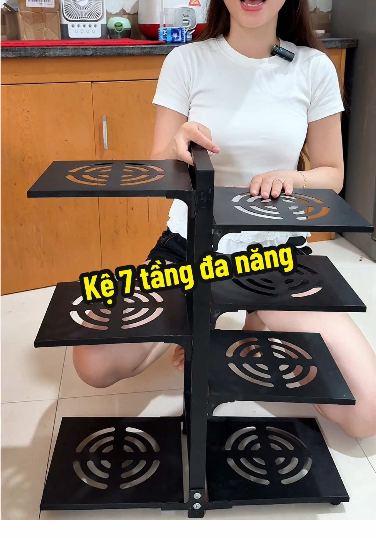 Kệ 7 tầng để xoong nồi đa năng siêu tiện lợi #kedexoongnoinhieutang #kededonhabep #huyenkhenh2k0 