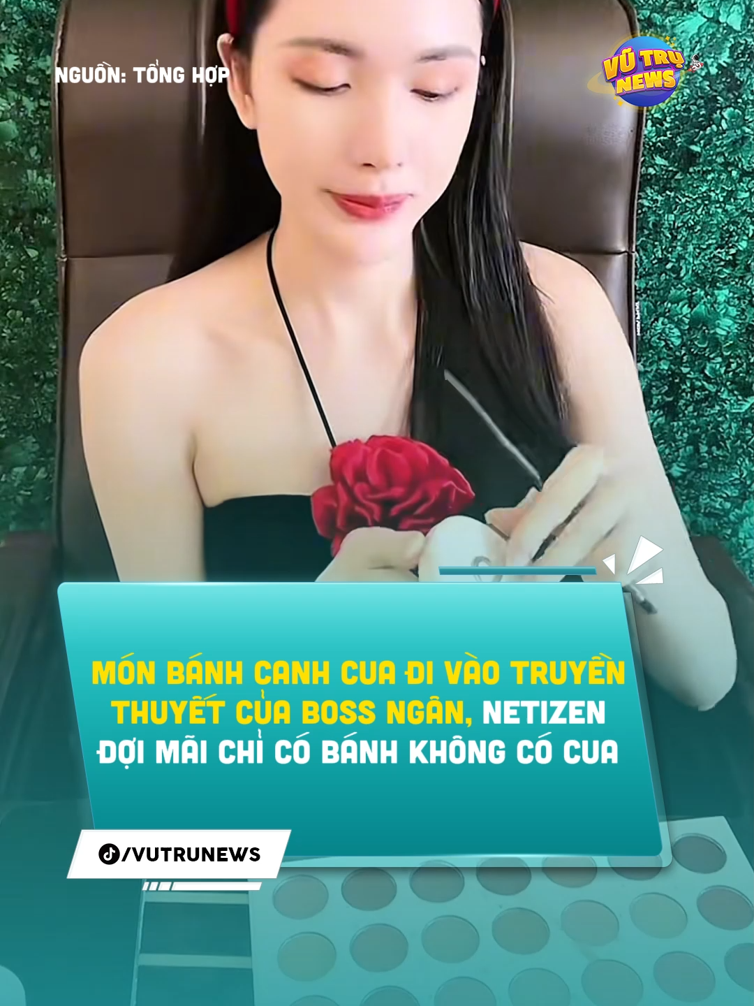 Đến giờ cũng chưa thấy tô bánh canh cua nào của Boss #vutrunews #ngancollagen #bossngan #ngan98 #tiktok #viral