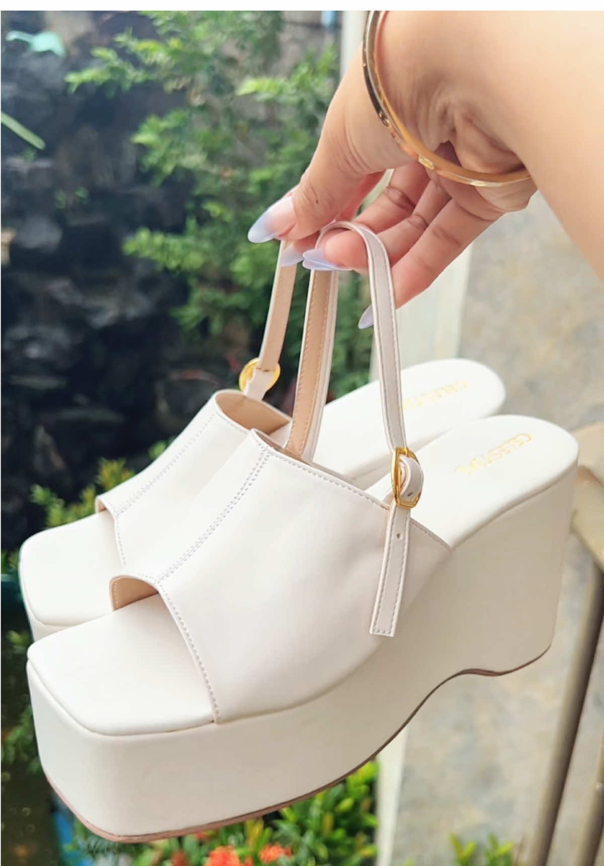 Issa 4inches Wedge 🤍✨ #celestialsandalstiktok #fyp #sandalsforwomen #wedgesandals #platform #celestial 