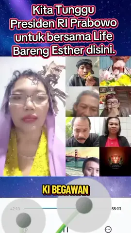 Kita Tunggu Presiden RI Prabowo untuk bersama Life Bareng Esther disini. #SalamBBDrum.