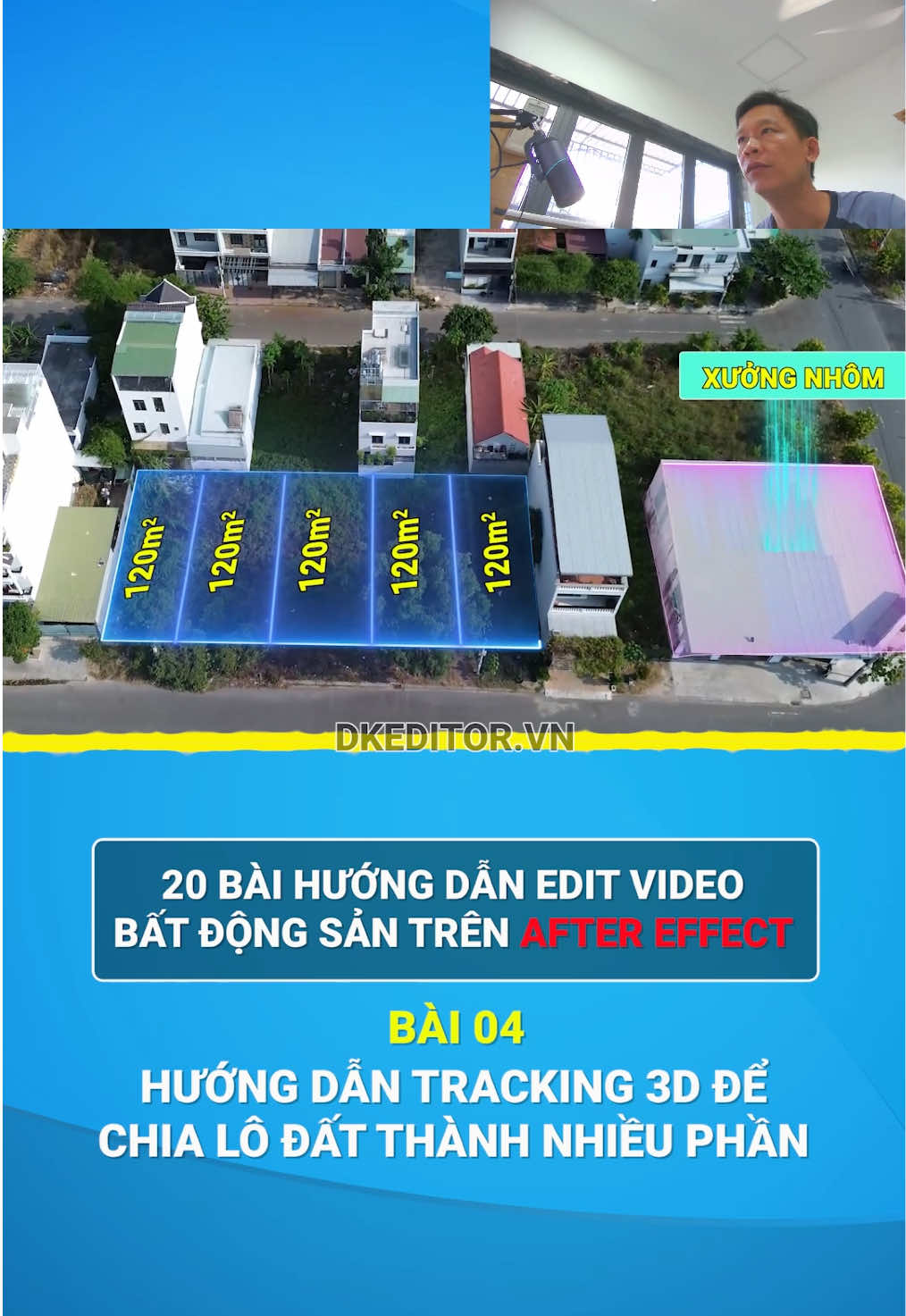 20 bài hướng dẫn edit video giới thiệu bất động sản trên After Effect Bài 04: hướng dẫn tracking 3d để chia lô đất thành nhiều phần Bạn nào muốn tạo hiệu ứng chia lô đất thành nhiều phần thì xem hết video này #3dcameratracking #trackinglodat #cachchialodat #huan_editvideobatdongsan #editvideobds 