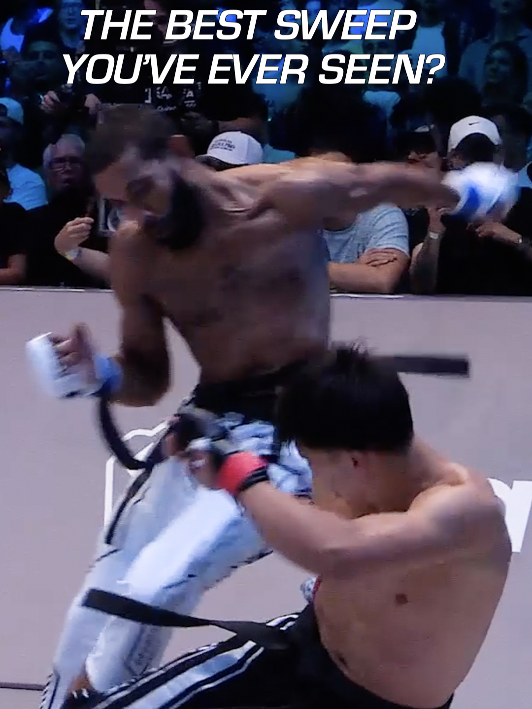 The Greatest Sweep You've Ever Seen! Cristian 'Puas' Perez dodged a tornado kick followed by a spinning backfist... and then? He swept the leg. #sweeptheleg #karatekid #karate #fighttok #mma