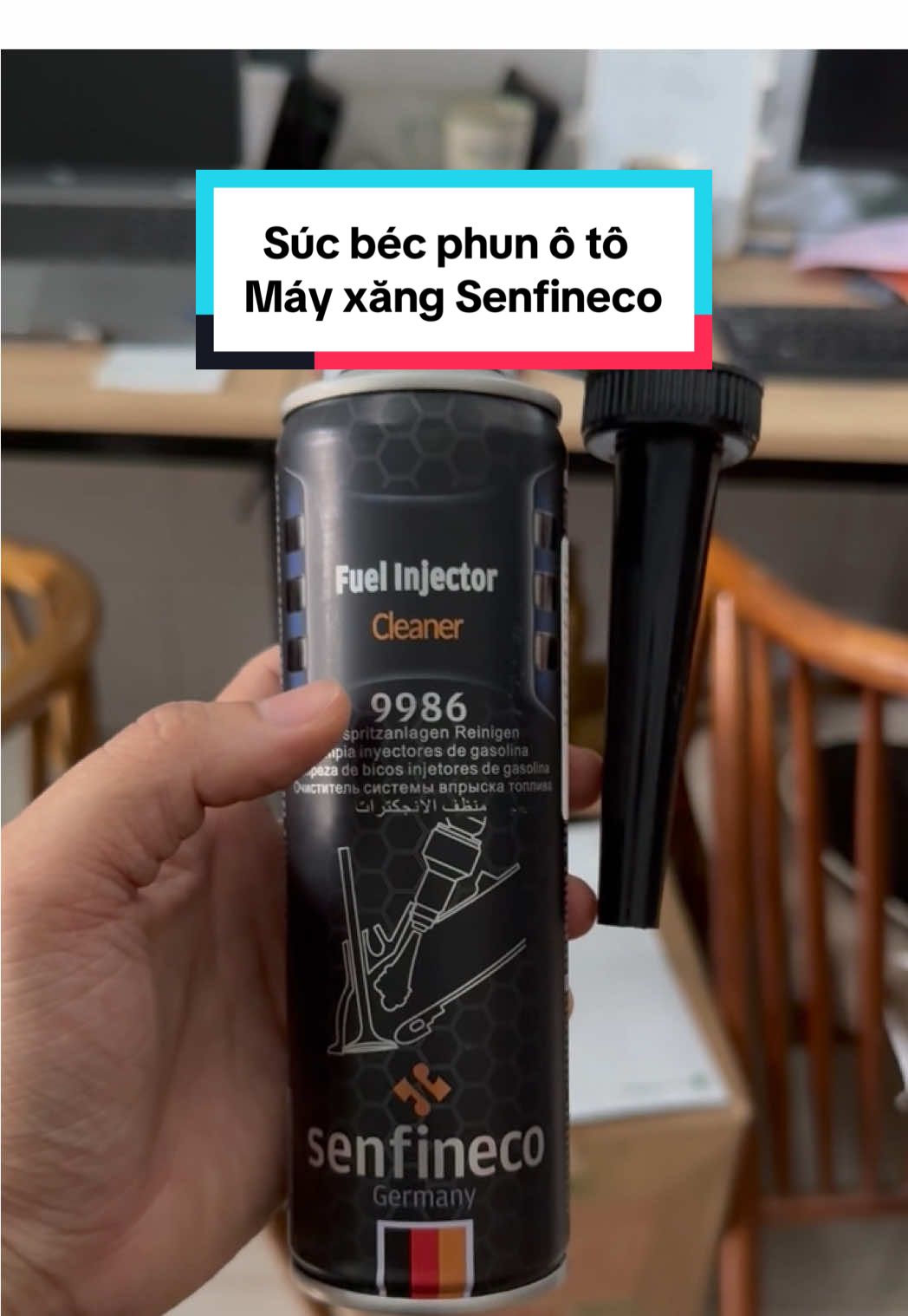 Chai dung dịch vệ sinh súc kim phun ô tô Senfineco 9986 nhập khẩu Đức #oto #chamsocxe #garage #senfineco #ruaxe 