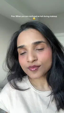 Confused ❓ I was not going to upload this but I had no other recorded content rn 😅#makeup 