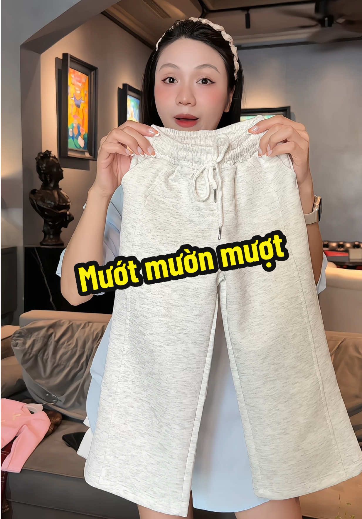 Quần nỉ cho bé dáng xuống đẹp lắm ạ #megiangcogu #quanaotreem #quannichobe #quannibegai #quandaichobe 