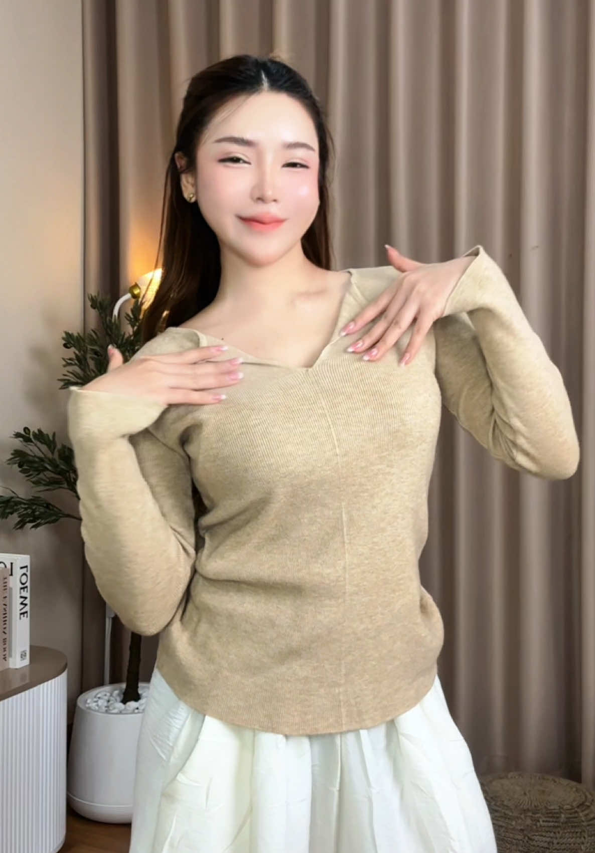 ตัวโปรดใส่บ่อย ไม่เบื่อ ✅ #เสื้อยืด #เสื้อแขนยาว #เสื้อแขนยาวเข้ารูป #เสื้อผ้าไหมพรม #ป้ายยาแฟชั่น 