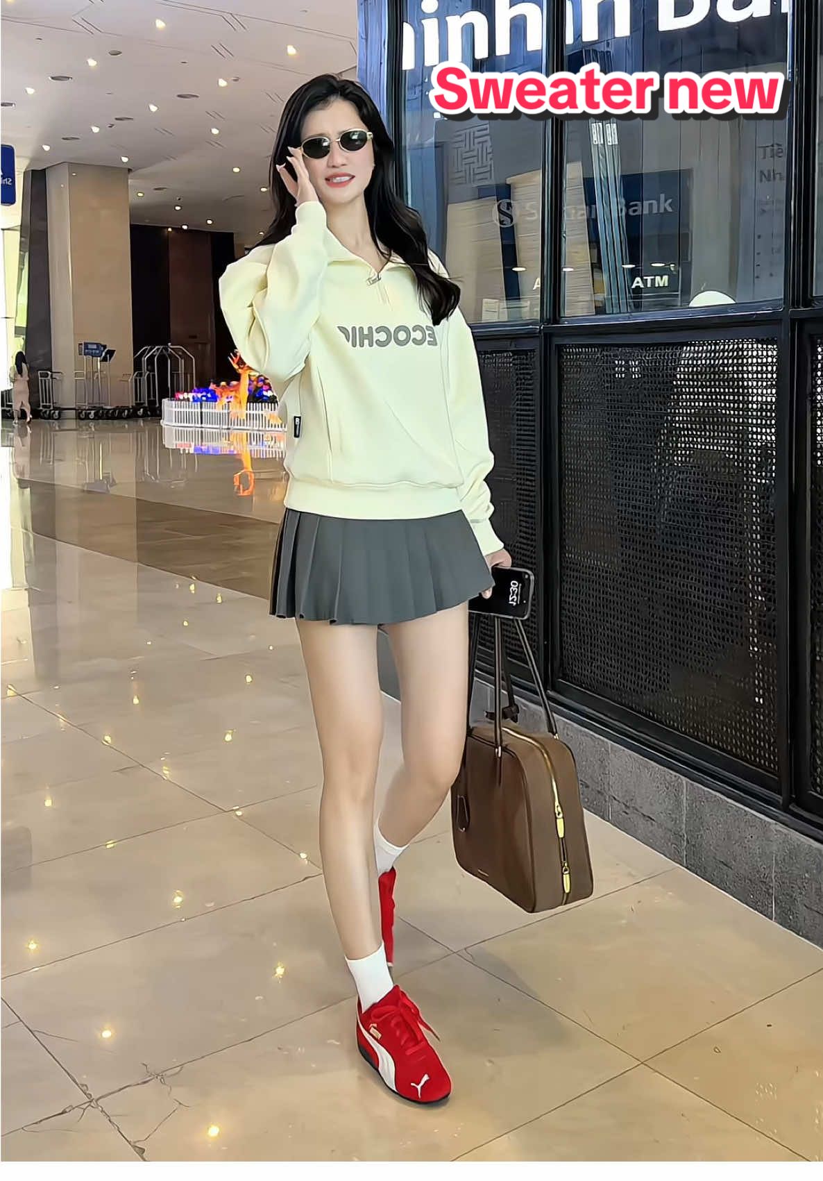 Áo Sweater ECOCHIC HaftZip #aosweater #aoni #ecochic #newcollection #quynhchanhsa 