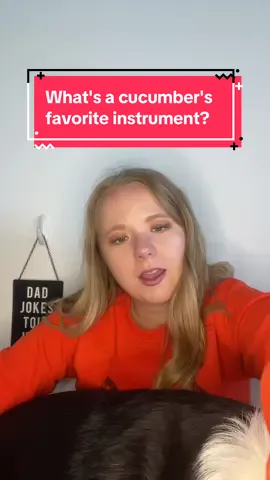 What's a cucumber's favorite instrument? #KayleesDailyJoke 