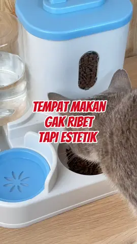 Gak harus repot tuang makan dan minum setiap saat karena pakai pet feeder kastil ini✨ #fyp #pawsitivevibes #kucinglucu #anjinglucu #petfeeder 