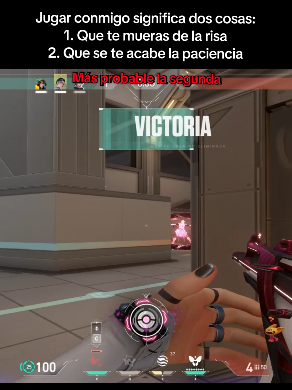Bueno no, la que se estresa soy yo conmigo misma xD #Valorant #valorantclips #valorantgaming #valorantfunny #valorantclove 