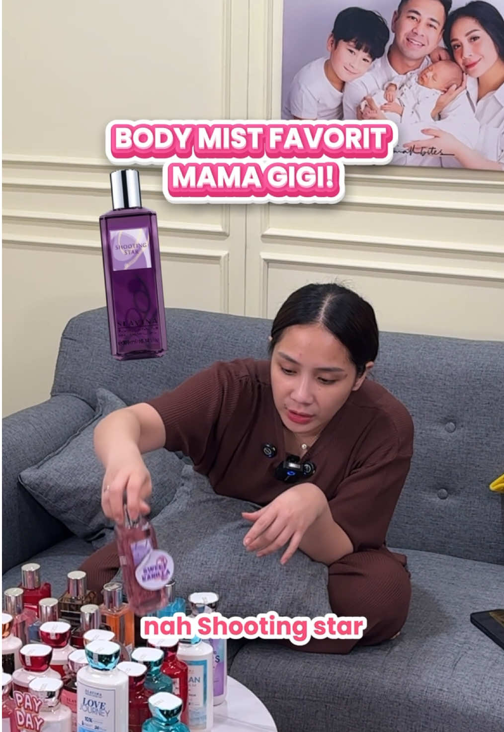 Varian pilihan Mama Gigi sama kaya pilihan kamu gak? 💜💋 #SlavinaIndonesia #bodycare #bodycareroutine #wangiseharian #bodymist   