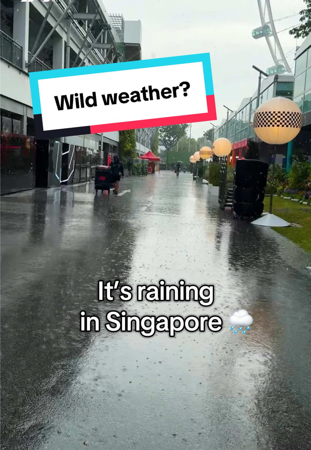 all in the space of an hour… we’re in for a wild weekend of weather 😅 #f1 #singaporegp #singapore #charlesleclerc 