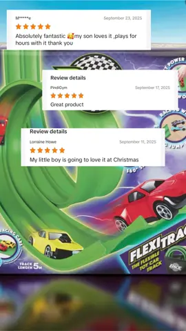 Been thinking about buying a #flexitrack but something holding you back?  Well let our reviews speak for themselves!  Our FlexiTracks have been rated 4.9 out of 5⭐️ by our lovely customers 🥰 #kidstoys #cartrack #monstertrucks #kidschristmas 