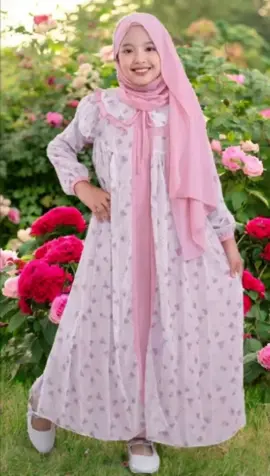 Gamis Anak Set jilbab Pasmina#gamisanakperempuan #gamissetpasmina #fyp #trendinghariini #OOTD 