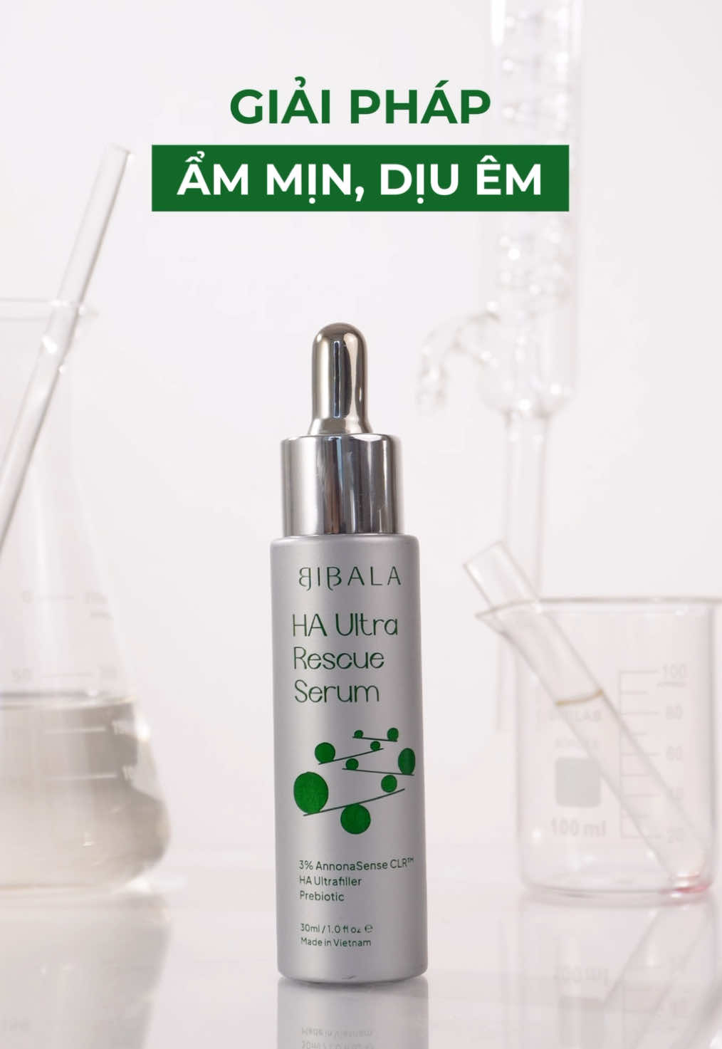 Giải pháp ẩm mịn, êm dịu dành cho mọi loại da, đặc biệt với da nhạy cảm, tổn thương! Serum HA Ultra Rescue giúp giữ độ ẩm trên da lên đến 16H, hỗ trợ làm dịu đỏ, ngứa và chống oxy hoá trên da!! Sản phẩm đã đạt chứng nhân “Excellently” - Viện Dermatest Đức, an toàn và đạt hiệu quả trên 30 TNV da nhạy cảm, kích ứng!  #bibala #bibalavietnam #serumhabibala #habibala #hyaluronicacid 