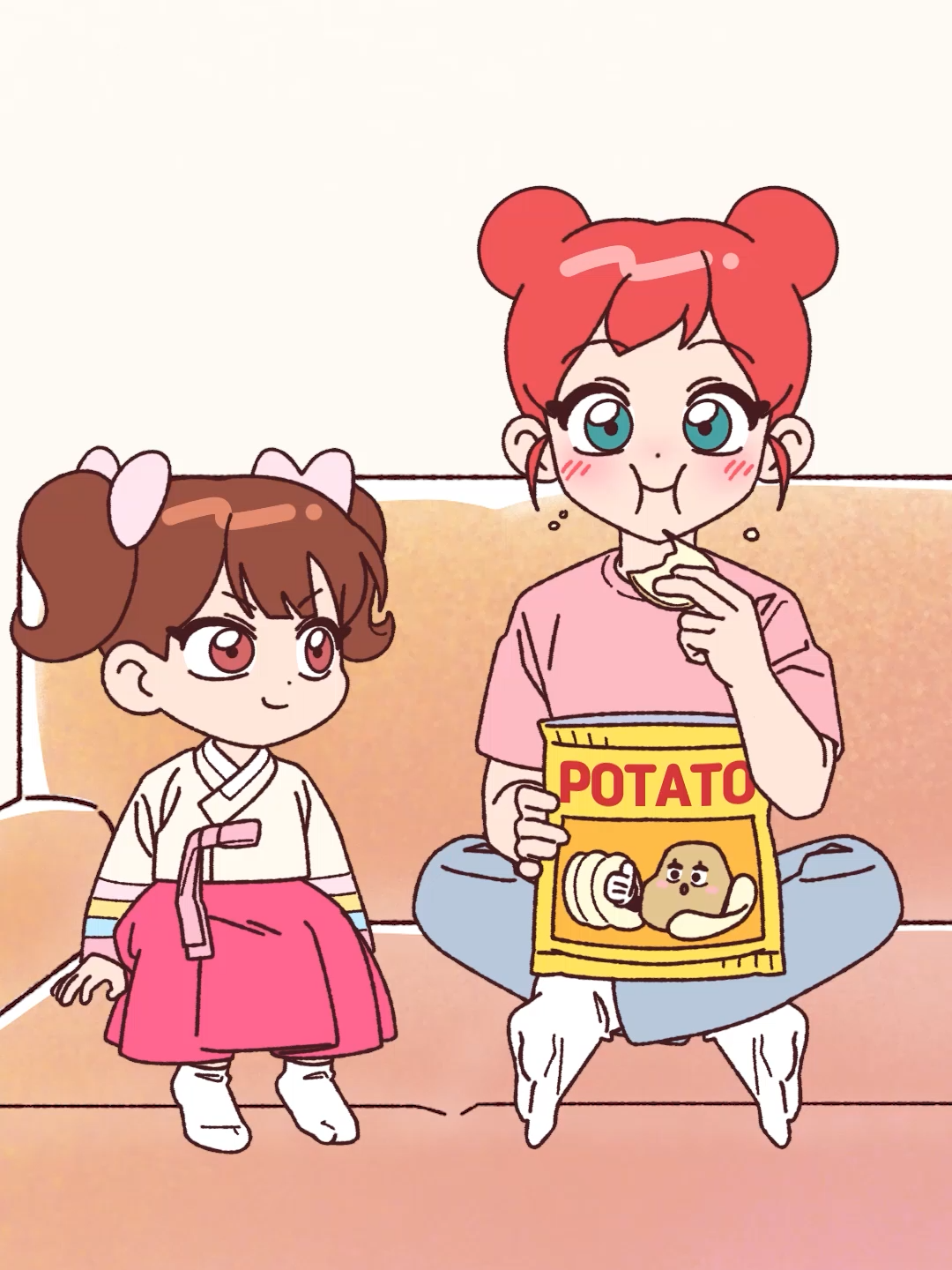 [체리툰] 사촌에게 양보해요 #cherrytoon #child #family #sister #anime #animation #shorts