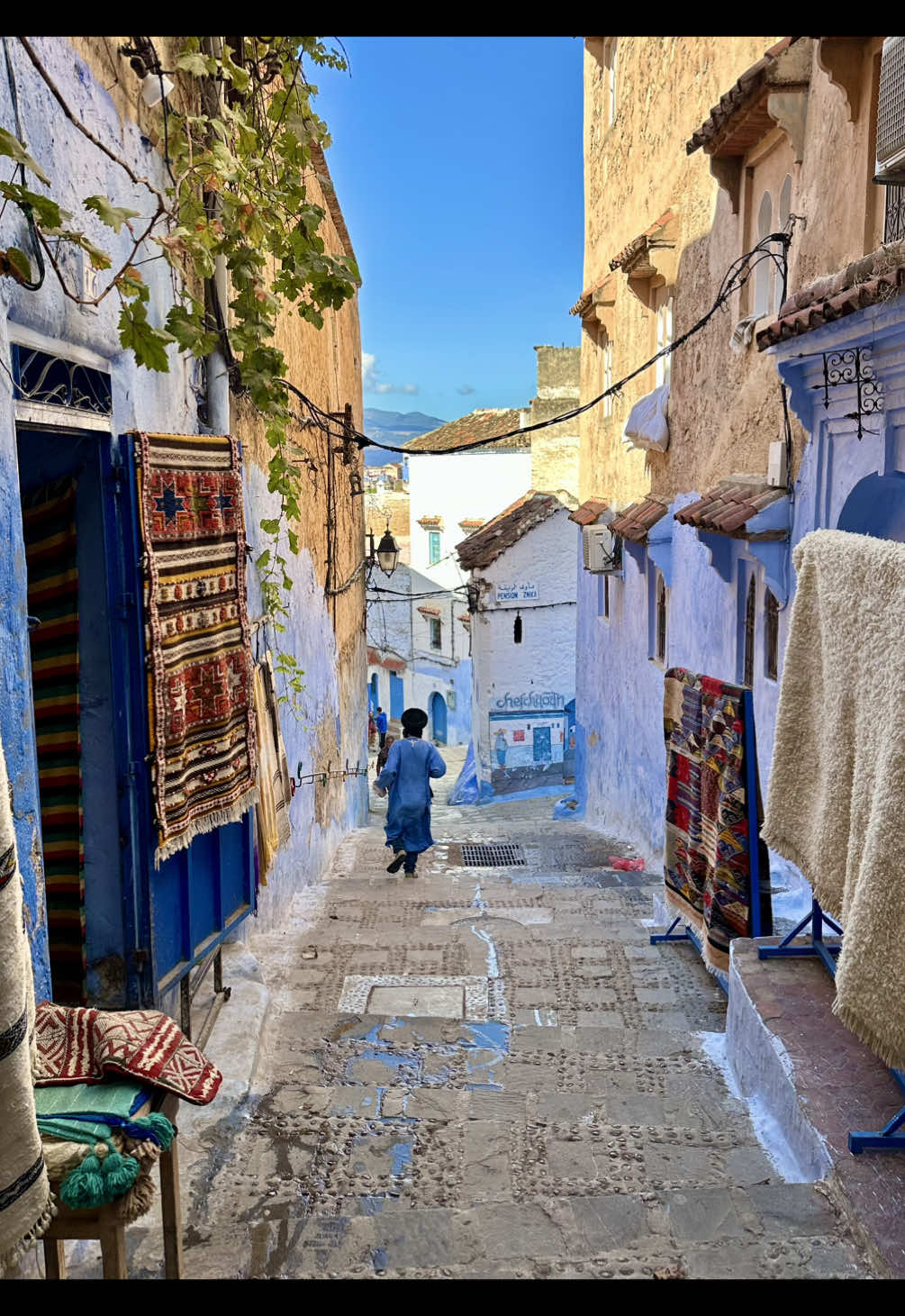 Morocco Day 1 🩵    #morocco #voyage #maroc #chefchaouen #voyagesolo 