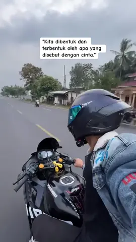 Kita dibentuk dan terbentuk oleh apa yang disebut dengan cinta. #babyriders93 #motorbike #zx25rr #agv 