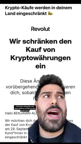 Revolut schränkt Kauf von Kryptowährungen ein ‼️ #revolut #kryptowährungen #traderepulic #investierenfüranfänger #kryptofüranfänger 