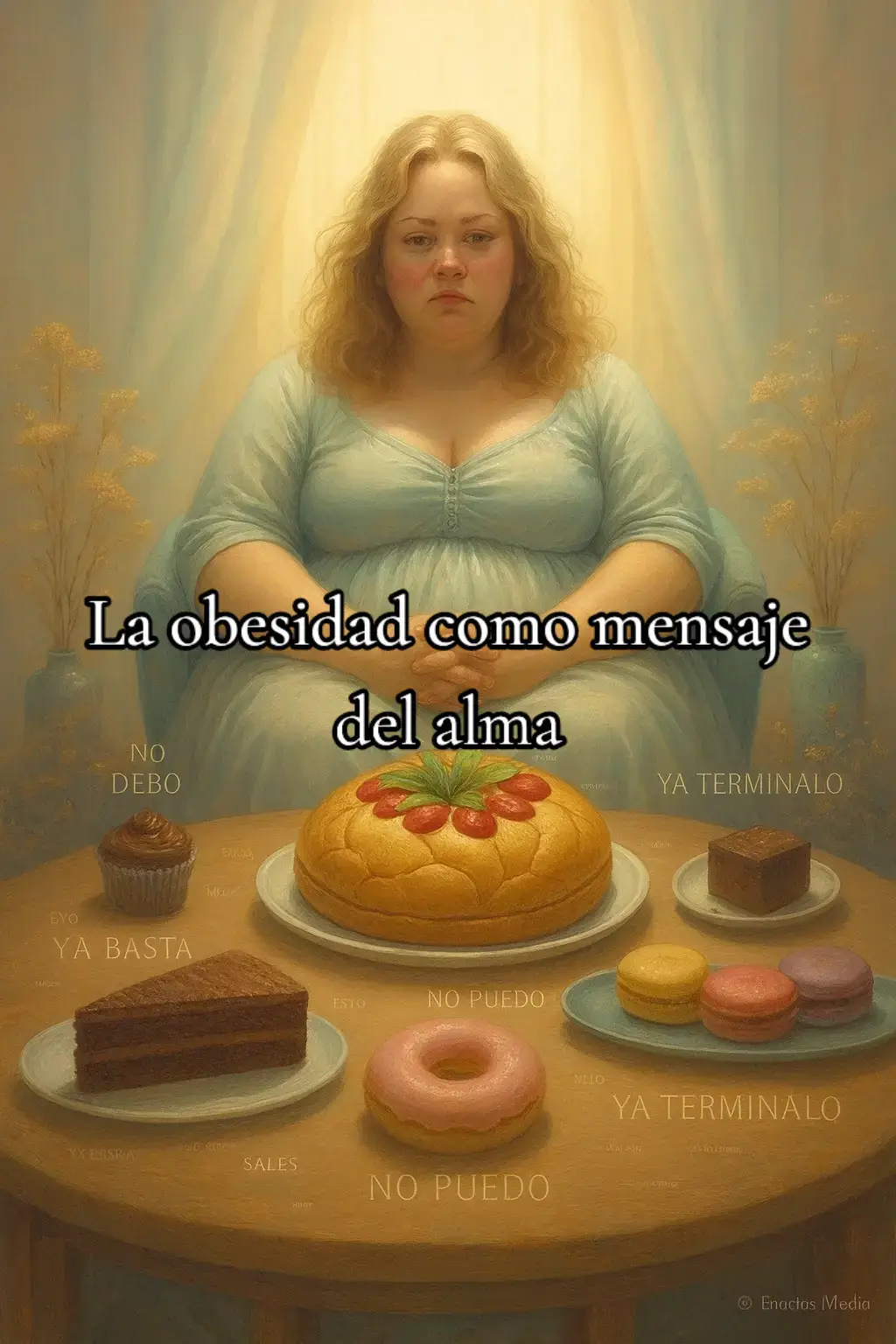 Cuando miramos la obesidad desde lo simbólico, entendemos que no se trata solo de kilos acumulados, sino de una coraza Un blindaje invisible con el que intentamos protegernos de heridas pasadas, de miradas que nos dolieron, de situaciones que el inconsciente jamás terminó de procesar No se agrandan los huesos, ni los músculos, ni los órganos. Lo que se acumula bajo la piel es grasa energía detenida,no utilizada y líquido emociones retenidas,no liberadas Es como si el cuerpo recibiera la orden inconsciente de guardar,almacenar,no soltar no quemar El cuerpo es obediente coloca la grasa donde el inconsciente le ordena, como un soldado leal a su comandante Y ahí aparecen los símbolos En el abdomen: para regresar a la forma de un bebé, evitar el paso a la adultez, o simular un embarazo y obtener aceptación como madre antes que como mujer En caderas y muslos: para ocultar talentos creativos, libertad de expresión o incluso la sensualidad, como si esa energía hubiera sido prohibida en el linaje, desplazada en favor de la mente o lo material En todo el cuerpo: como una barrera contra la belleza asociada a agresiones 