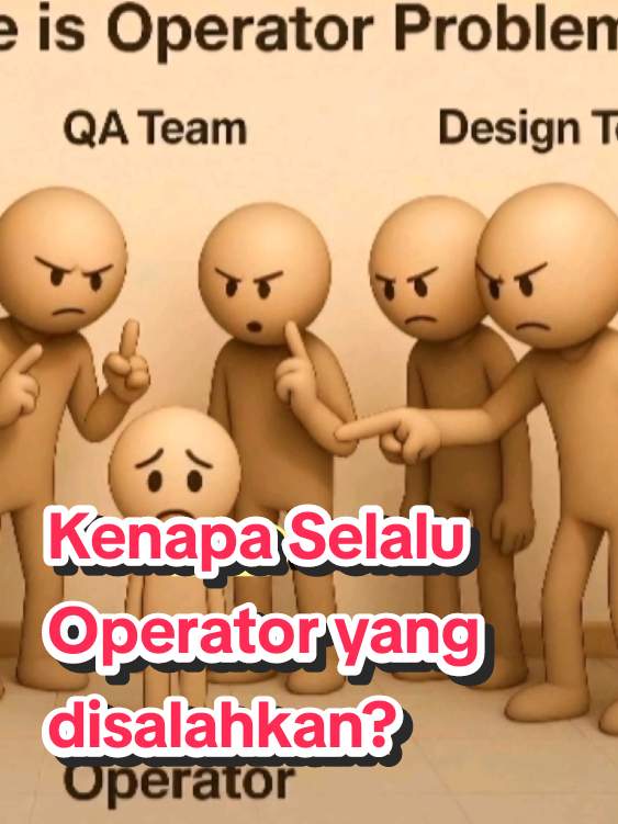 Sering kali Analisa Masalah berhenti dengan Menyalahkan Operator. Apakah itu benar? #manufacturing #pabrik #operator 