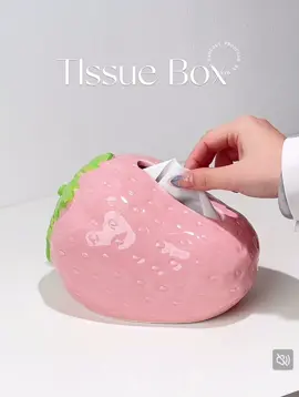 Tempat tissue strawbery unik . 