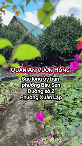 Nay đi ăn xa trung tâm lk xíu mà đổi lại chất lượng nha - Quán Ăn sân vườn Vườn Hồng. #lankhaplongkhanh #xuhuong #dicungphuong #longkhanhdongnai #xuanlap 