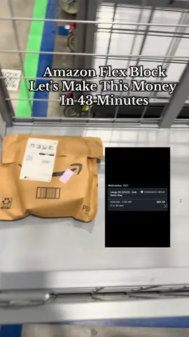 Making $82.50 In 43 Minutes Doing Amazon Flex 🥰 #amazonflex #amazonflexdriver #sidehustle #deliverydriver #sidegig 