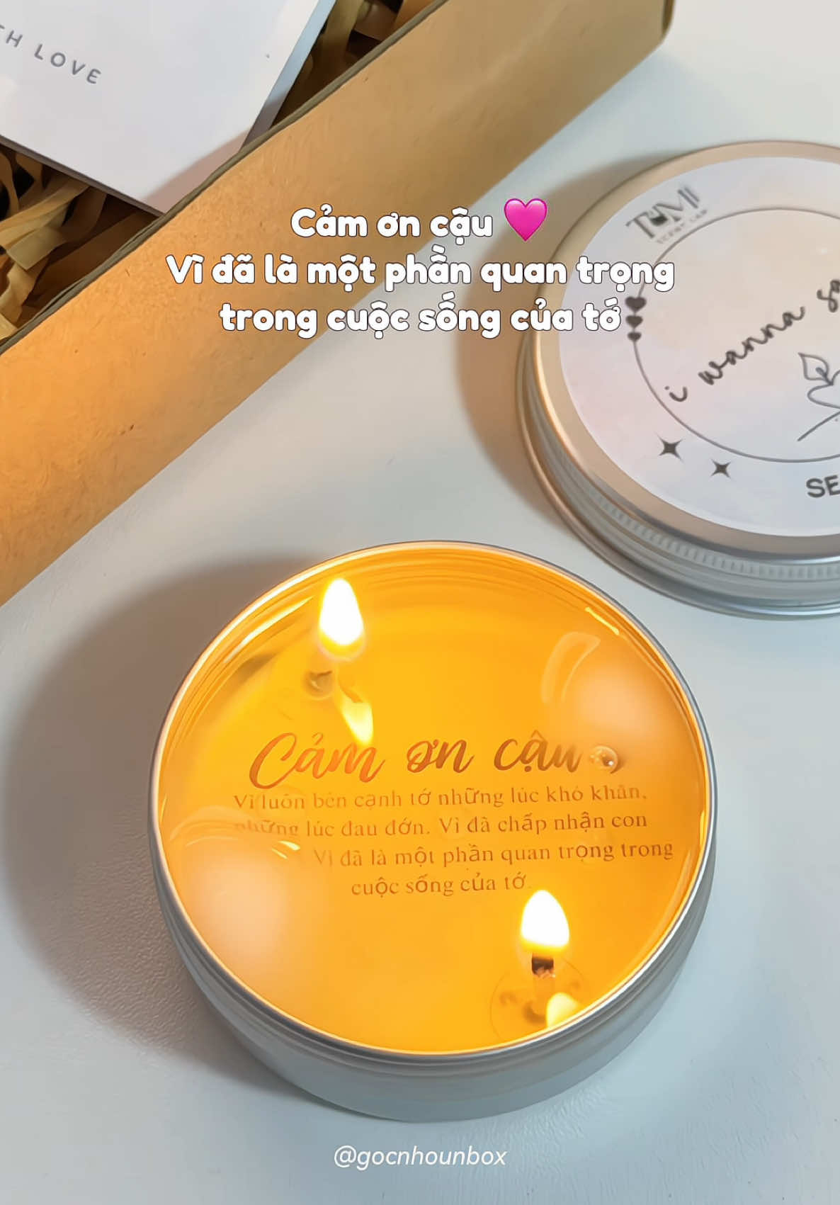 Nến thơm thông điệp dành tặng người thương 💝 #xuhuong #nenthom #nenthomthongdiep #gift #tumiscentlab 