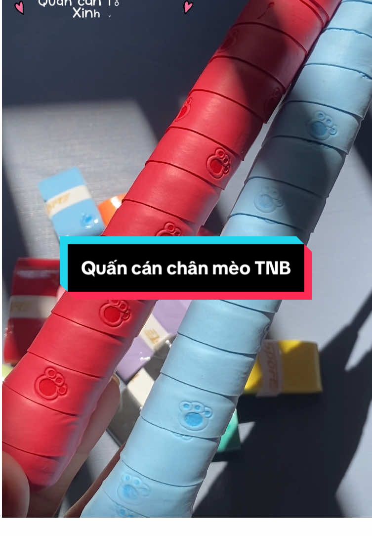 Quấn cán chân mèo TNB, combo 10 chiếc tặng quấn cốt, quấn cán êm, 15 màu lựa chọn #quancanchanmeotnb #quancanchanmeo #quancanvotcaulong #tnbsport2 #caulongphongtrao 