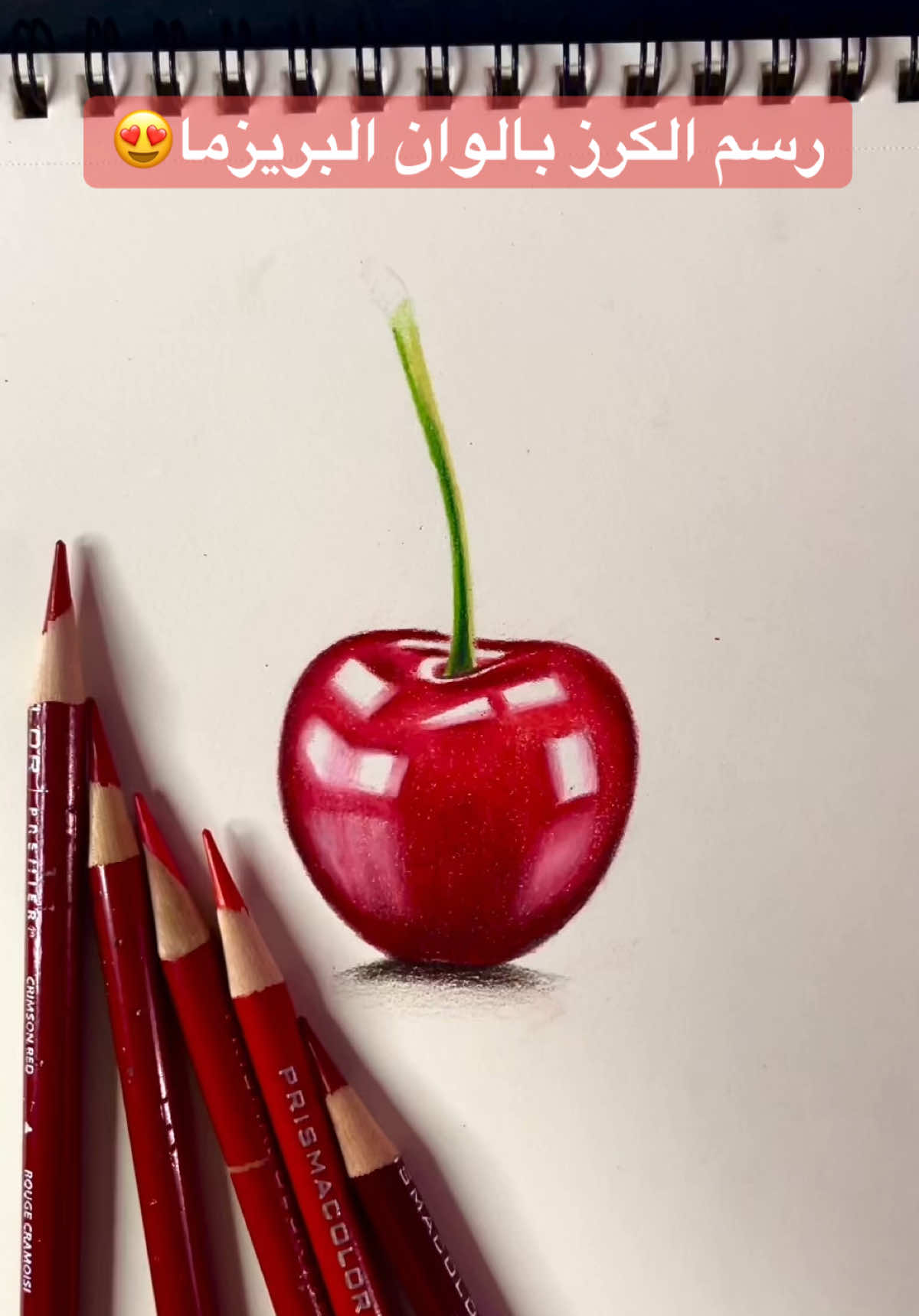 رسم الكرز بالوان الخشب البريزما  #رسم #تعلم_الرسم #sketch #drawing #art 