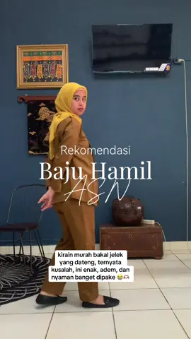 Murah tapingak murahan, bahan adem, nyaman dipake, dan warna khaki nya pas banget, luvvv 🫶🏽🫶🏽#bajuhamil #asn