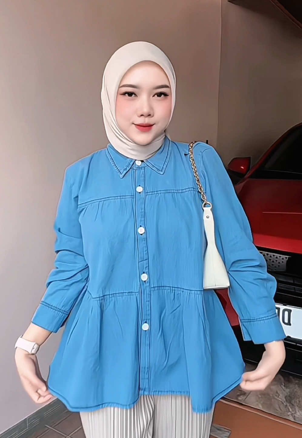 outfit sat set tapi tetep elegan ini mah 👌🏻✨#OOTD #ootdhijab #blousecantik #blouseviral #fyp  