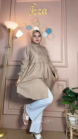 aww warna latte nya gk kalah cakep😍 ada 7 variasi warnanya, cek keranjang kuning👆#tunik #tuniksalur #tunikkekinian #promoseruweekend 