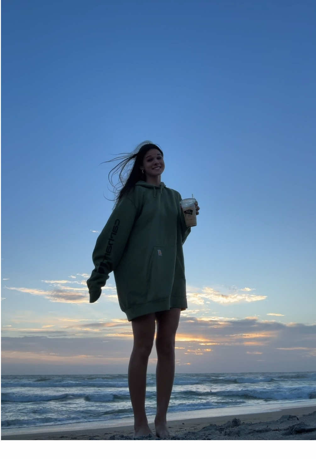 Sunrise & coffee🌅 #beach #fyp 