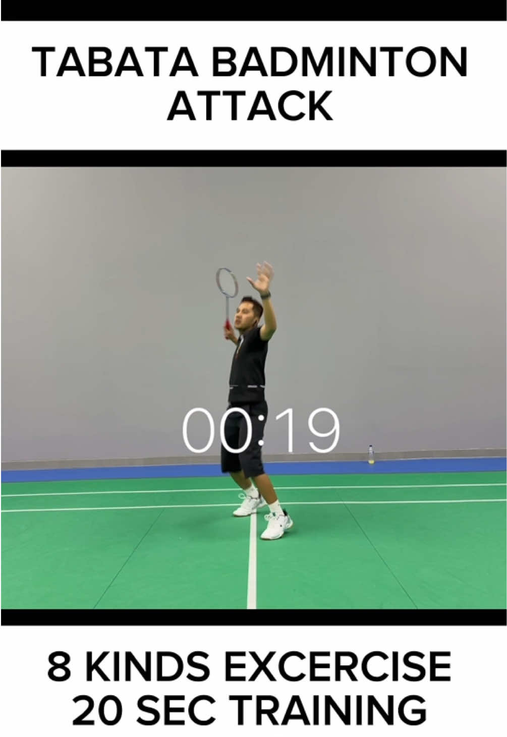 Tabata badminton attack #badmintonplayers #badmintontraining #badmintoncoach @apacs.sports  -Shoes apacs velocity boost pro -Racket ziggler lhi 2