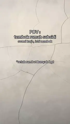 Udah ga aneh liat bangunan subsidi yg banyak retak rambut sama sini, malah retaknya lebih gede dari rambut🤣 #retakrambut #retak #tembokretak #crackfiller #tembok 