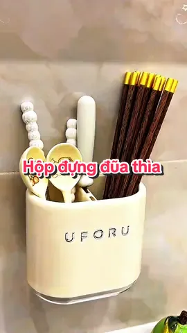 Hộp đựng đũa thìa nhà bếp 2 trong 1 có thể treo tường tiện lợi #hopdungduamuong #hopdungduathia #hopdungdua #hopdungduadantuong #giadungtienich 