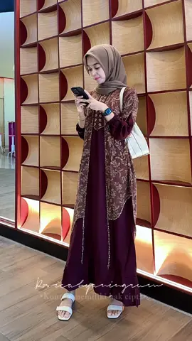 Dress Anggun Rayon Rempel Busui - Warna Burgundy 🛒🔥 #fypviralシ #outfitideas #viraltiktok 