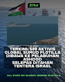 Sebuah kapal perang Israel dilaporkan telah berlabuh di pelabuhan Ashdod bersama 500 aktivis Global Sumud Flotilla yang ditahan ketika mereka berusaha memecahkan kepungan ke atas Gaza. Tindakan ini sekali lagi mencetuskan kebimbangan antarabangsa terhadap keselamatan aktivis kemanusiaan yang tidak bersenjata, serta menuntut desakan global agar mereka dibebaskan segera. #sharERA . Kredit : Global Sumud Commentary