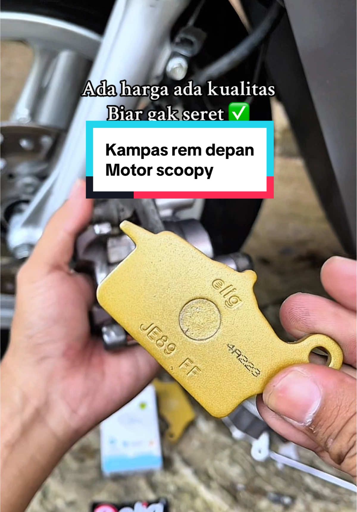 Kampas rem depan motor scoopy. #kampasrem #kampasremdepan #kampasremmotor #elig #scoopymodifikasi 