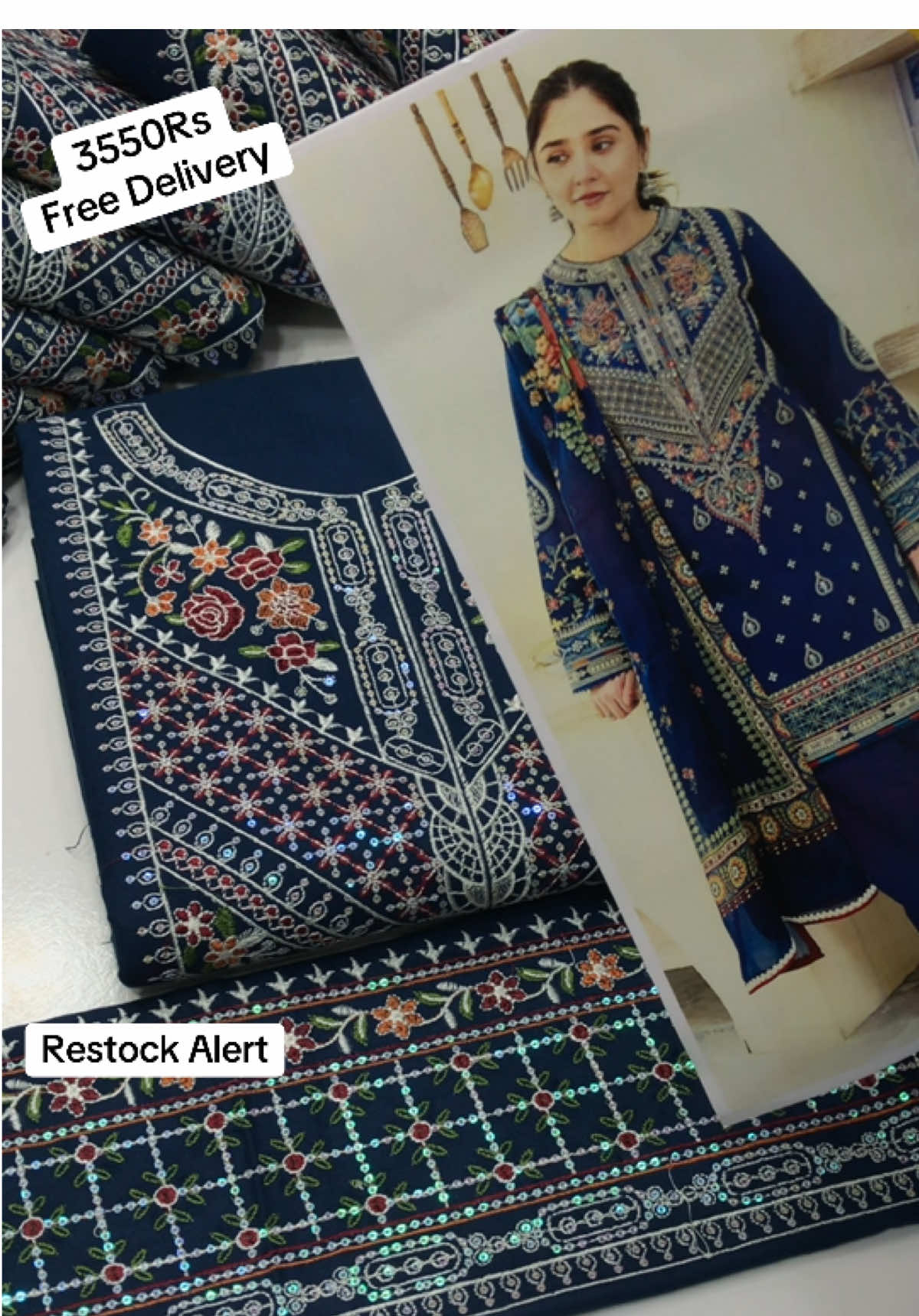 3550Rs order at 03706958337 #cocobyzarashahjhan #fypシ゚viral #durafishanoutift #fypage #trendingsuitwintercollection 