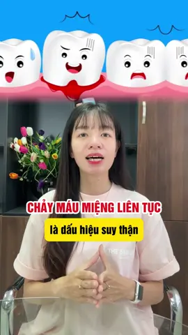 Chảy máu miệng liên tục là dấu hiệu suy thận #chaymaumieng #dauhieusuythan #suythanmantinh #songkhoe #ichthanvuong 