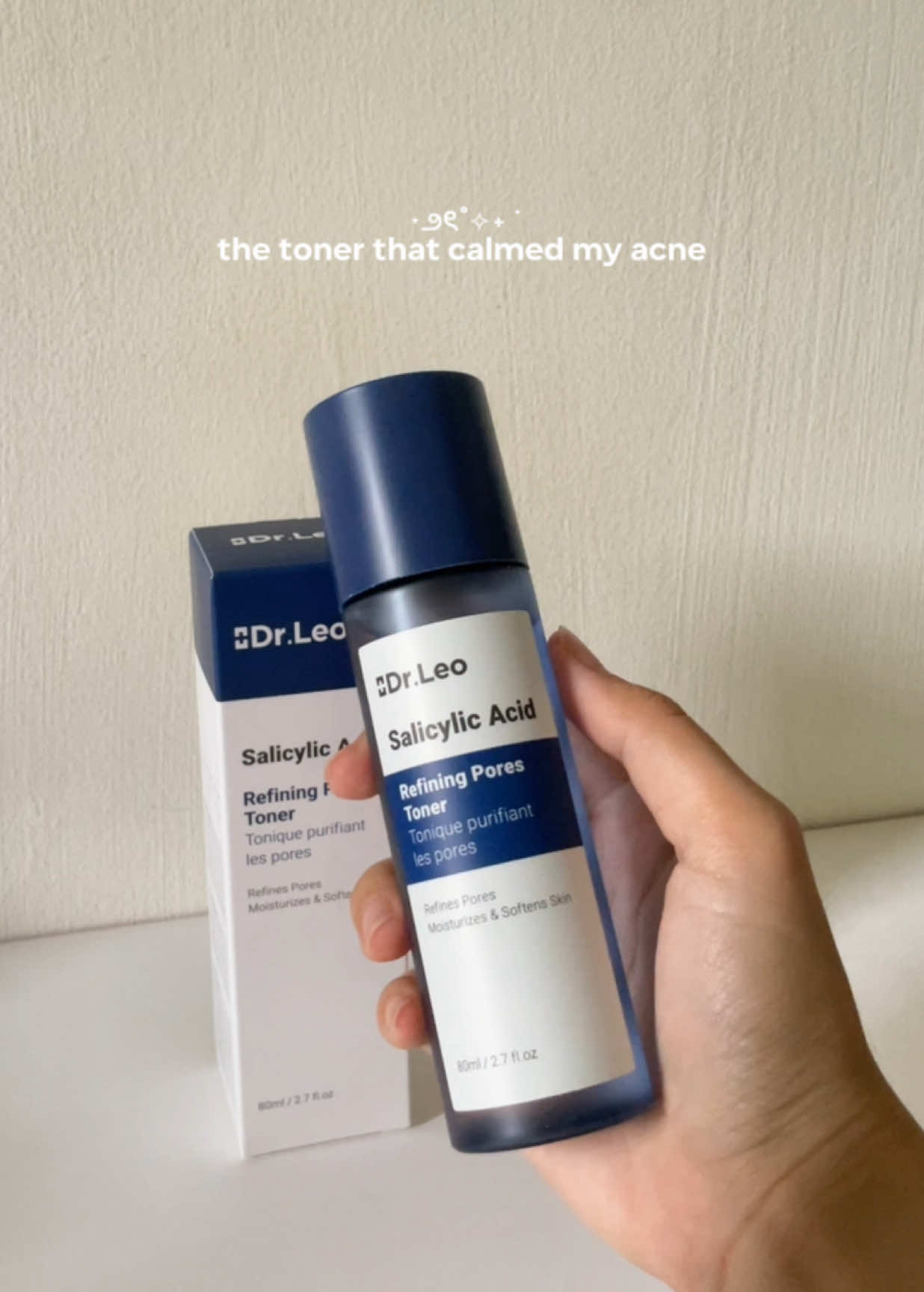 sharing the toner that calmed my acne breakouts 🤗 #drleoskincare #salicylicacidtoner #tonerforacneskin #tonerrecommendation #skincareroutine 