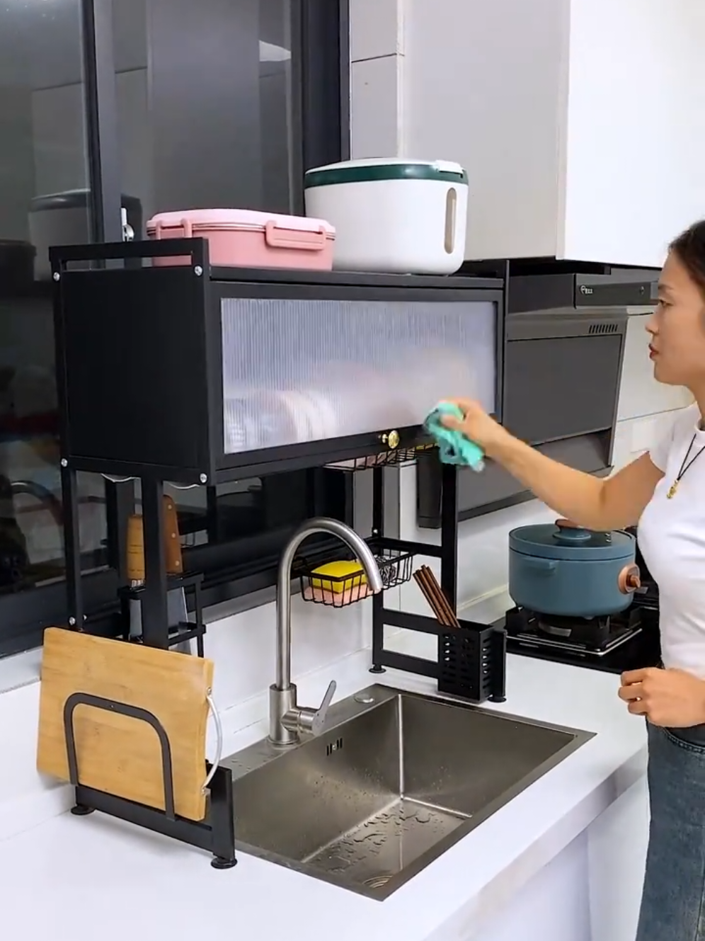 Kệ đựng chén bát tiện lợi #xuhuong #dogiadung #nhabep 
