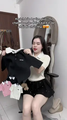 Em áo len phối cổ sơ mi xinh quá ạ