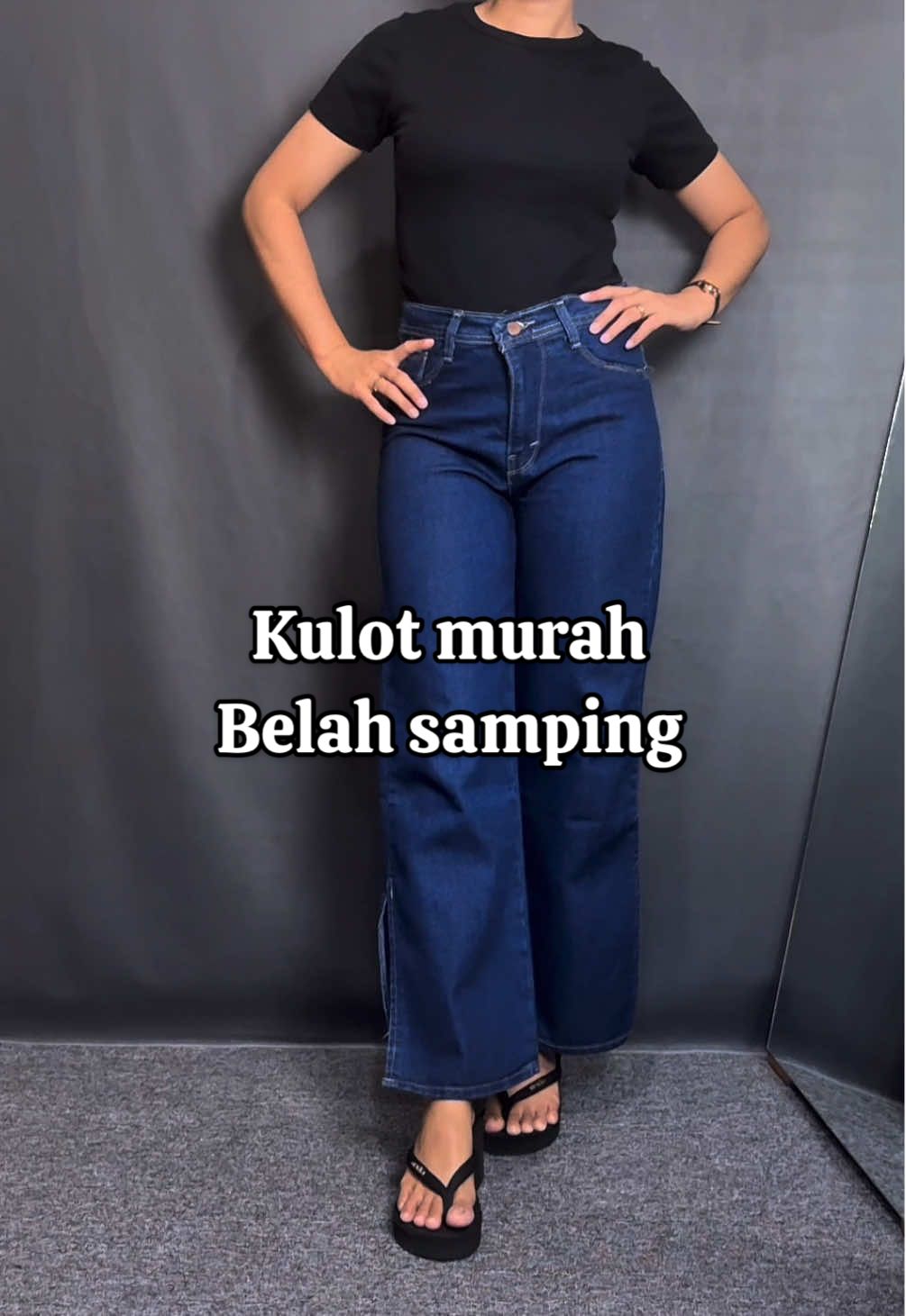 Bahan nya ngga melar ya #kulothighwaist  #kulotmurah  #kulotjeans  #celanamurah  #celanajeans 