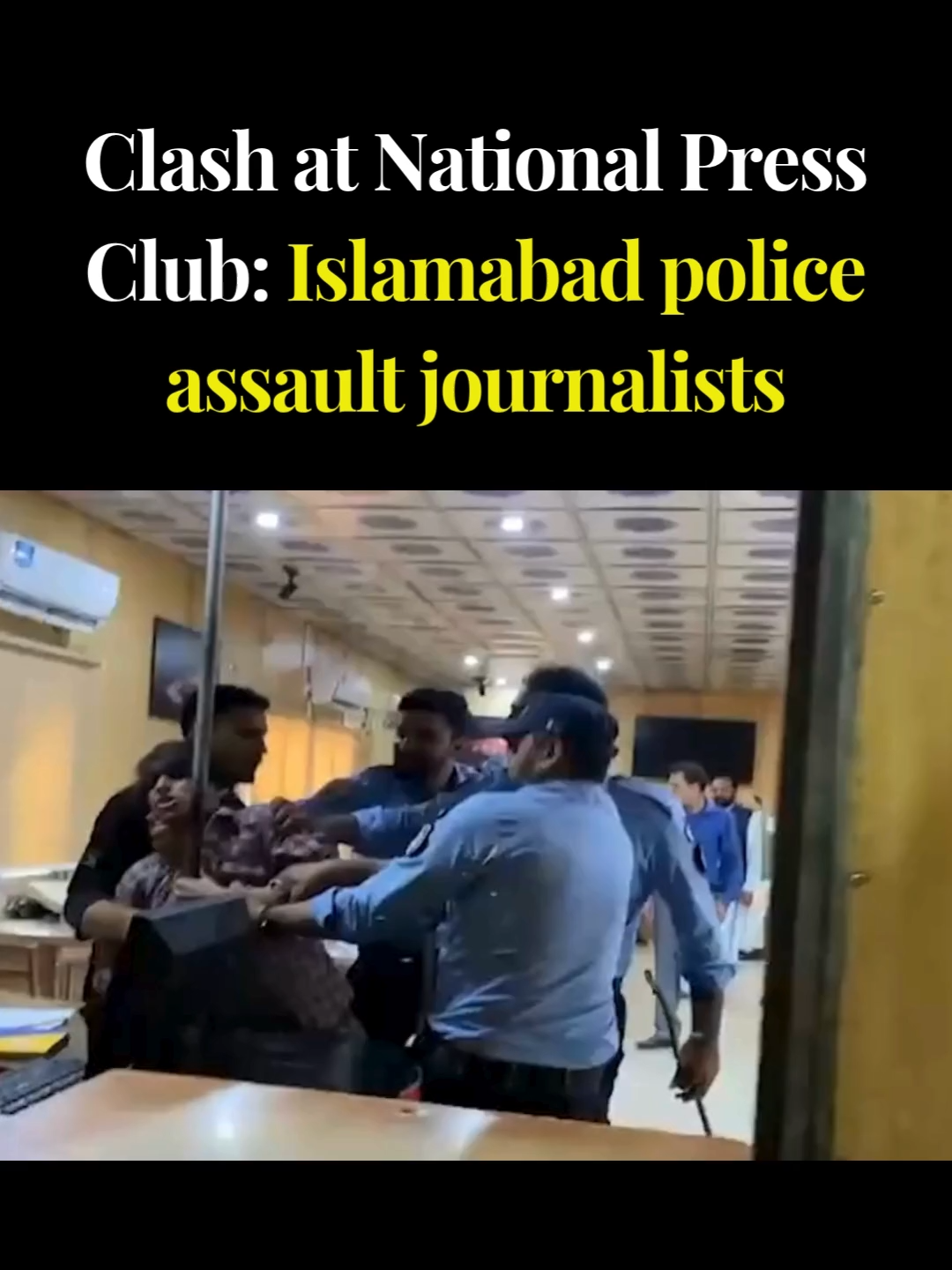 The Human Rights Commission of Pakistan (HRCP) on Thursday issued a condemnation over the “assault on journalists by Islamabad police” at the National Press Club. “HRCP strongly condemns the raid on the National Press Club and [the] assault on journalists by the Islamabad police,” the rights group wrote in a post on X. “We demand an immediate inquiry and those responsible brought to book.” Visuals aired on DawnNewsTV showed policemen attacking journalists on the press club premises. Follow this developing story on Dawn.com #DawnToday